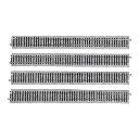 4 rails droits - 369 mm - Kato 2-180 - HO 1/87  - 2