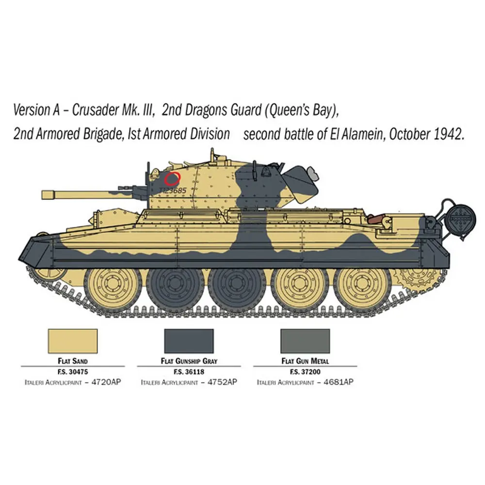Char de Combat - Crusader Mk.III & Equipage - Italeri 6592 - 1/35 - 2