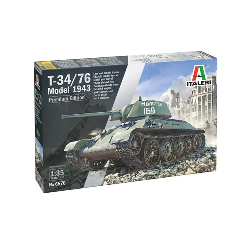 Véhicule militaire - Char d'assaut T-34/76 Modèle 1943 - ITALERI 6570 - 1/35 - 8