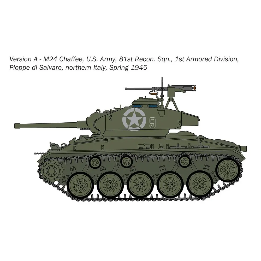 Char de Combat "Chaffee" M24 - Italeri 6761 - 1/35  - 3