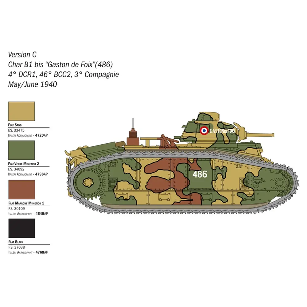 Char B1 Bis - Italeri 25766 - 1/56 - 7