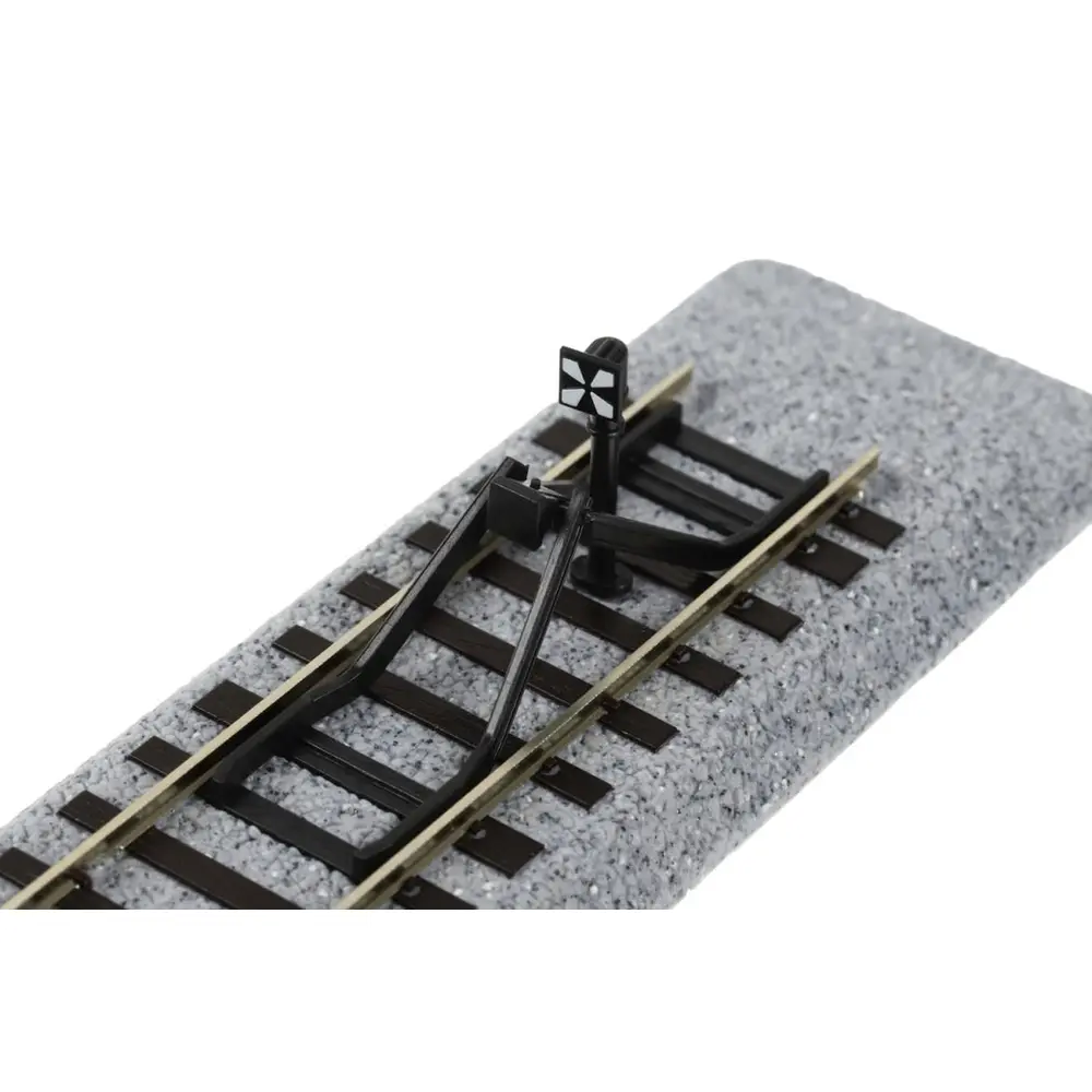 2 rails droits Unitrack (S109B) avec butée tampon - Kato 2-170 - HO 1/87 - 3
