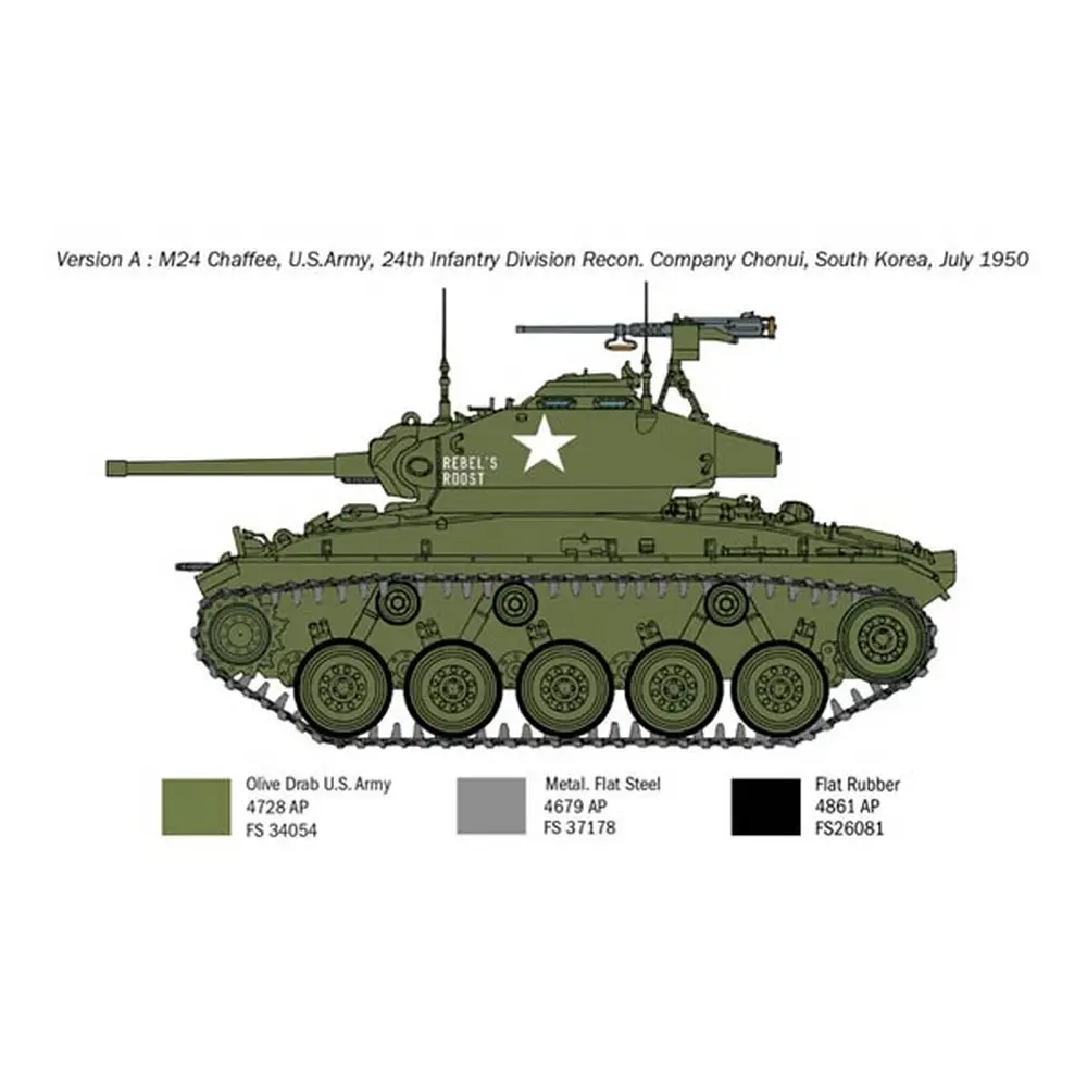 Véhicule militaire - Char d'assaut M24 Chaffee "Guerre de Corée" - ITALERI 6587 - 1/35 - 7