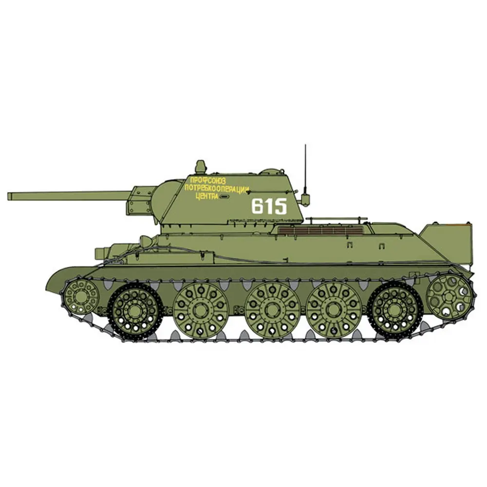 Véhicule militaire - Char d'assaut T-34/76 Modèle 1943 - ITALERI 6570 - 1/35 - 6