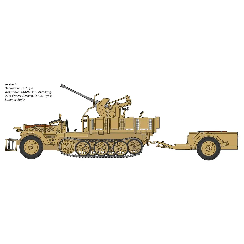 Sd.Kfz 10/4 Flak 30 et Servants - Italeri I6395 - 1/35 - 3