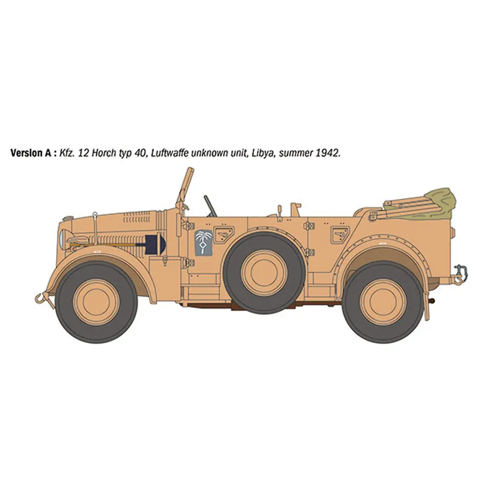 Véhicule Kfz.12 Horch Typ 40 Début Production WWII - ITALERI 6597 - 1/35 - 2