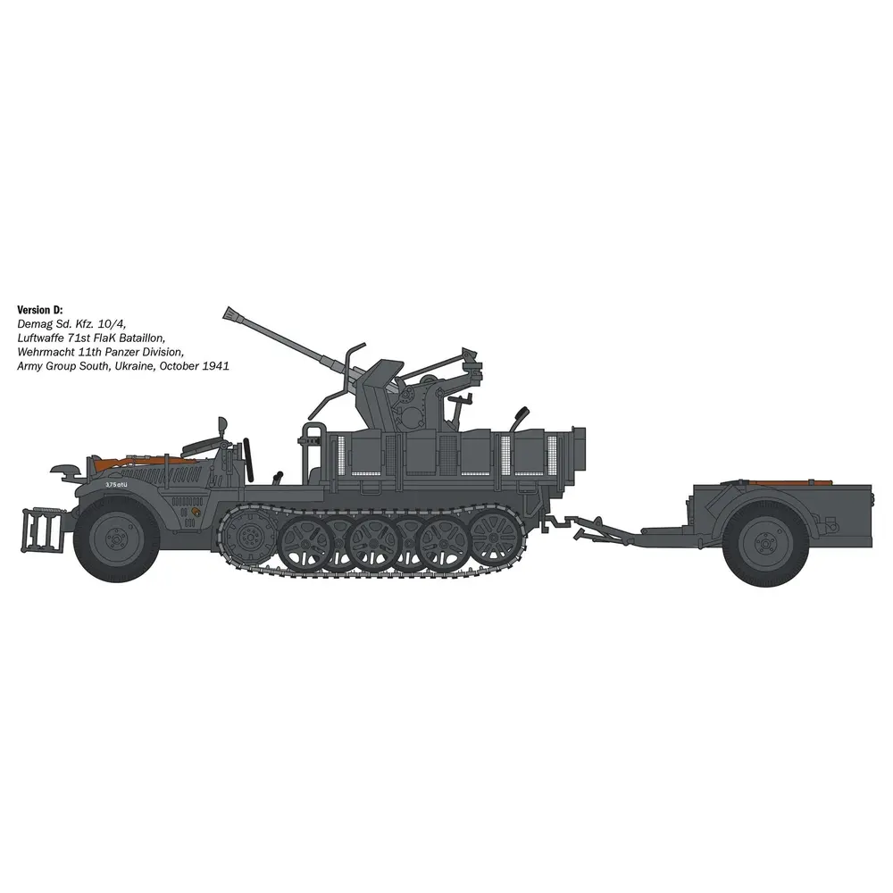 Sd.Kfz 10/4 Flak 30 et Servants - Italeri I6395 - 1/35 - 5
