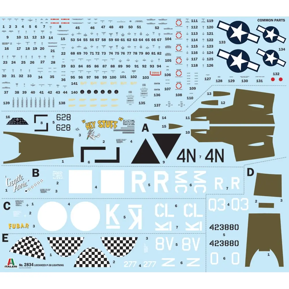 Avion P-38 J Lightning - Italeri 2834 - 1/48 - 3