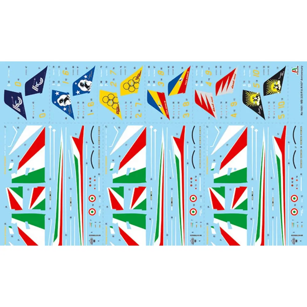 Coffret de 3 Avions MB 339 Frecce Tricolori - ITALERI I1461 - 1/72 - 3