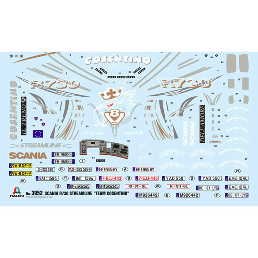 Camion Scania R730 Streamline Show Trk - ITALERI 3952 -1/24 - 2