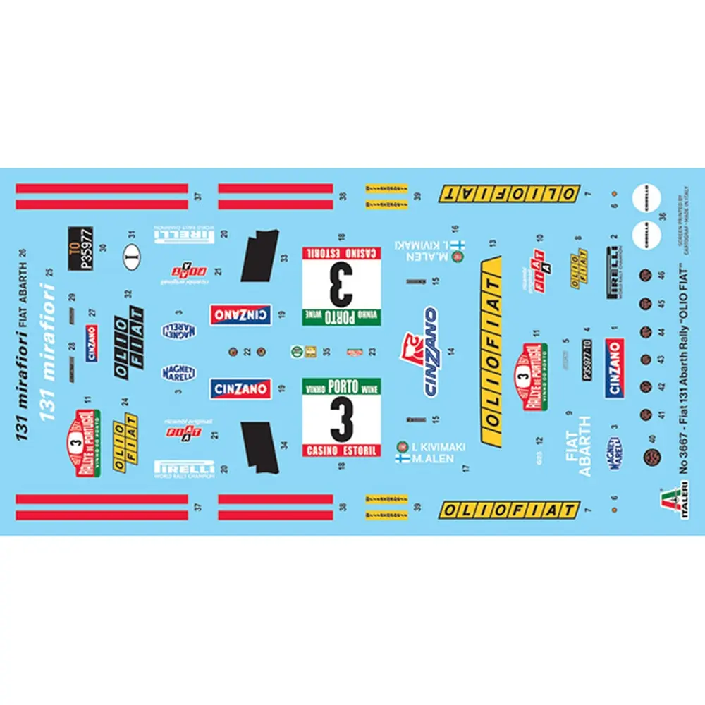 Véhicule Fiat 131 Abarth Rally OlioFiat - ITALERI 3667 - 1/24 - 2