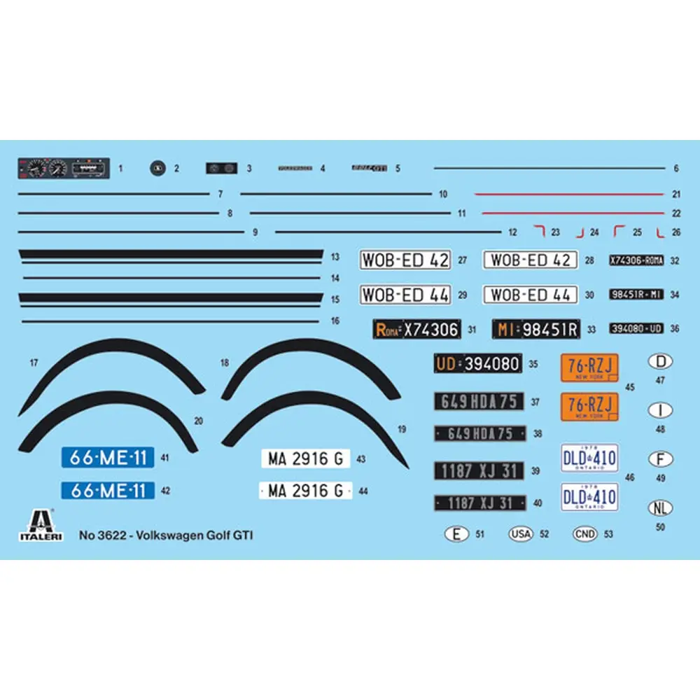 Véhicule VW Golf GTI Série 1 1976-78 - ITALERI 3622 - 1/24 - 2