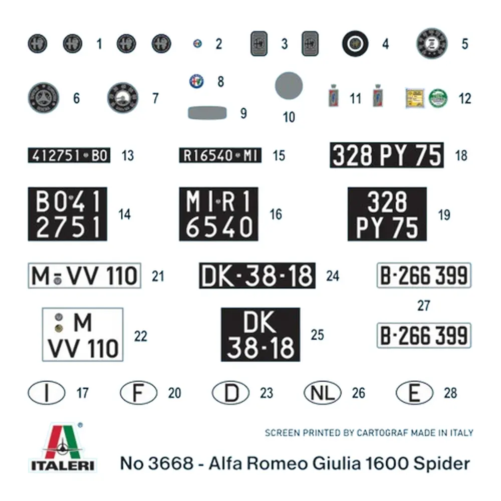 Alfa Romeo Giulia 1600 Araignée - Italeri 3668 - 1/24 - 3