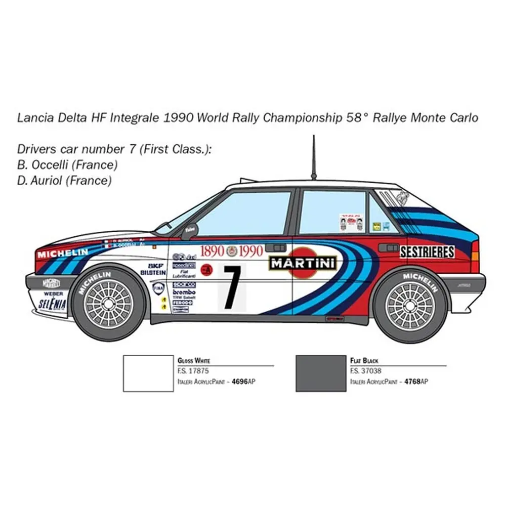 Véhicule Lancia Delta HF Integrale - ITALERI 3658 - 1/24 - 4
