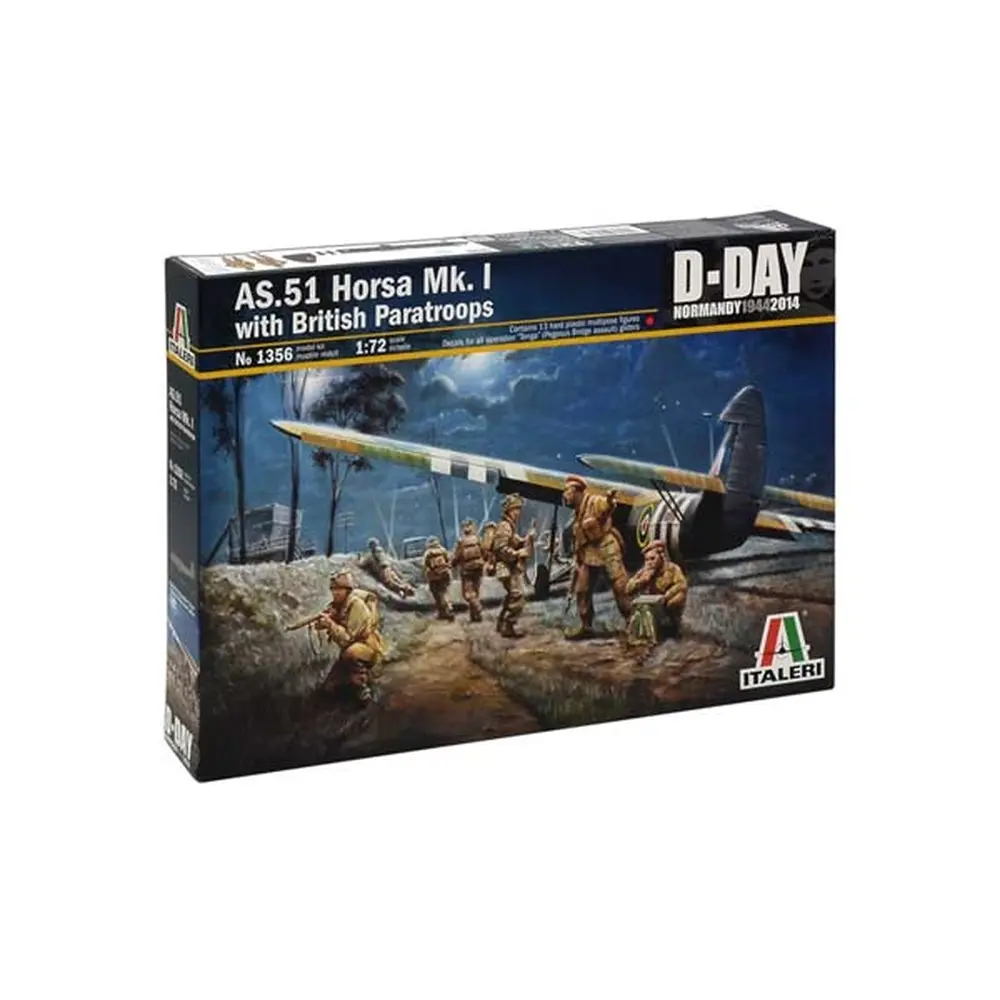 Set spécial "70ème Anniversaire du Débarquement de Normandie" Planeur AS.51 Horsa Mk.I et 13 Figurines - Italeri 1356 - 1/72 - 5