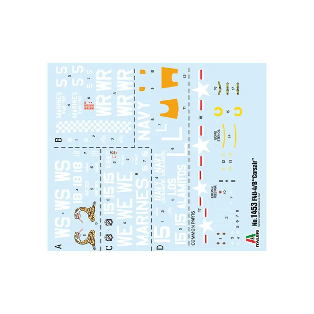 Chasseur F4U-4 Corsair Guerre de Corée - Italeri 1453 - 1/72 - 2