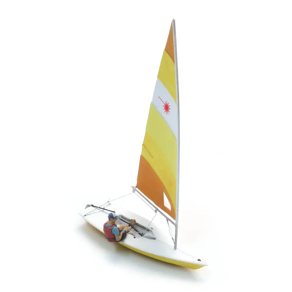 Voilier Laser voile + figurine - Artitec 87.593 - HO 1/87 - 2