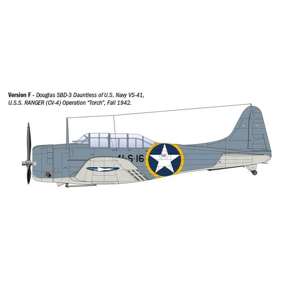 Avion de chasse SBD-3 DAUNTLESS - Italeri 2841 - 1/48  - 8
