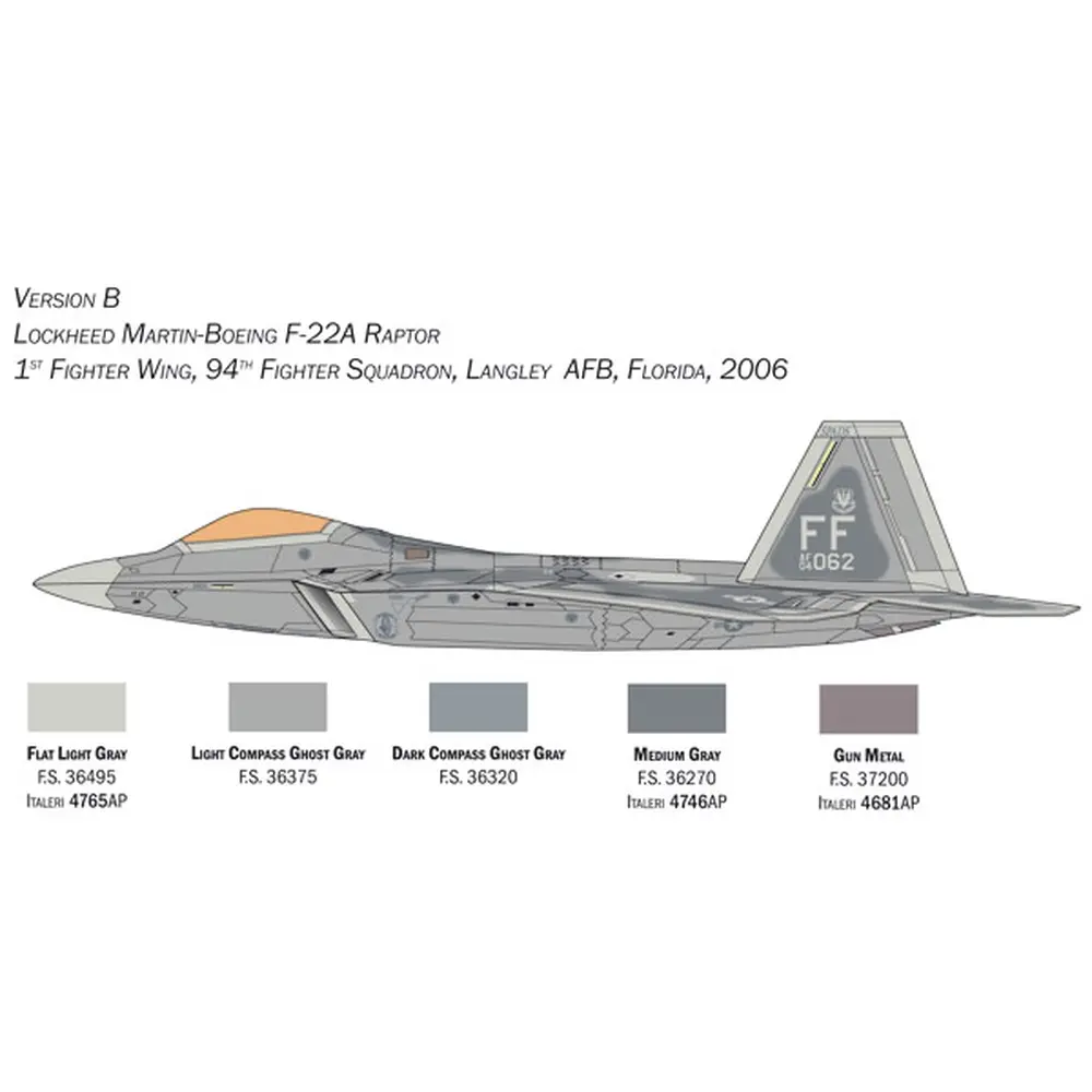 Avion F-22A Raptor - ITALERI I2822 - 1/48 - 2000 - 4