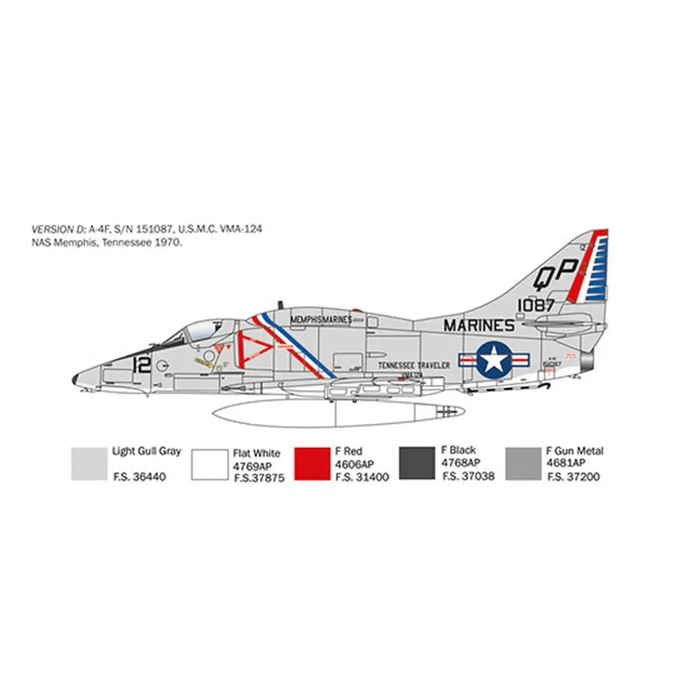 Avion A-4E / F / G Skyhawk - ITALERI I2826 - 1/48 - 1950-1960 - 5