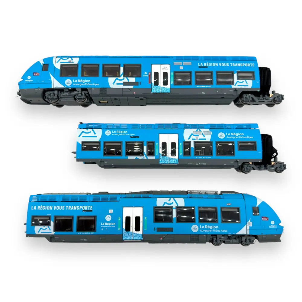 Autorail bimode AGC B81661 / B81662 Auvergne Rhône Alpes - LS Models 10089S - HO 1/87 - SNCF - Ep VI - Digital sound - 2R - 3