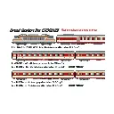 Set de 3 voitures voyageurs grand confort "Étendard" A8tu + A8u + Vru - LS Models 40085DC - HO 1/87 - SNCF - Ep IV - 2R - 2