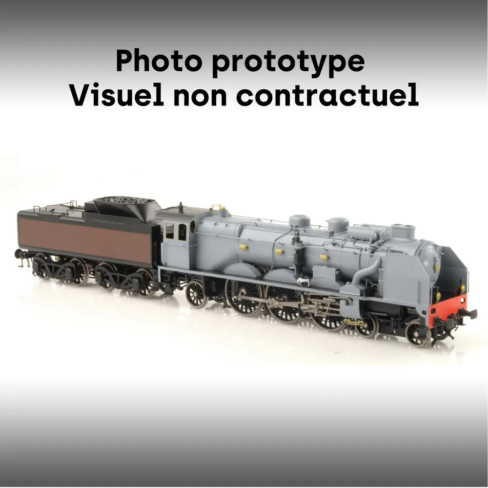 Locomotive à Vapeur Pacific Chapelon 231E 17 + Tender 37A 83 - Dépôt de Calais - LEMATEC HO-209/7 - SNCF - HO 1/87  - 2