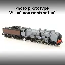 Locomotive à Vapeur Pacific Chapelon 231E 17 + Tender 37A 83 - Dépôt de Calais - LEMATEC HO-209/7 - SNCF - HO 1/87  - 2