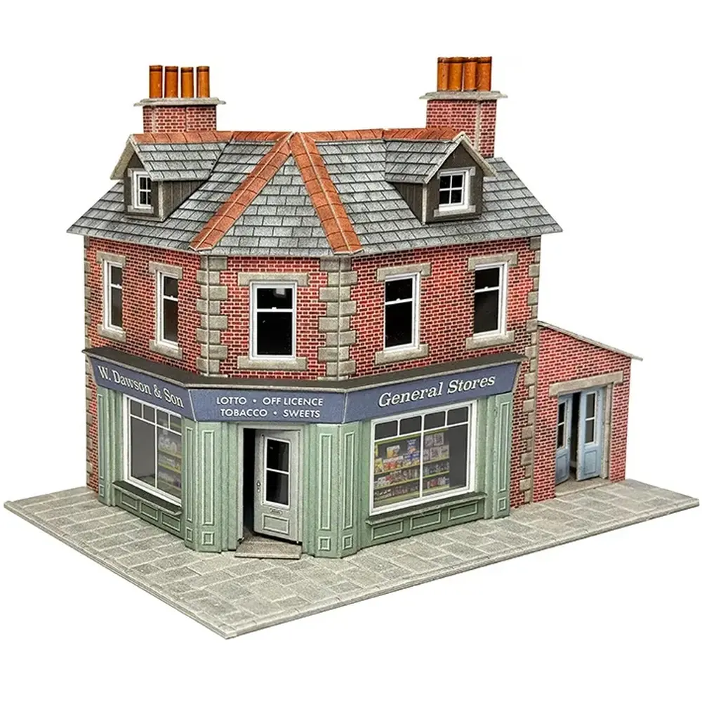 Boutique + Pub D'Angle - Brique - Metcalfe PO308 - HO 1/87  - 2