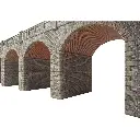 Viaduc en pierre à double voie - Metcalfe PO241 - OO/HO - 2