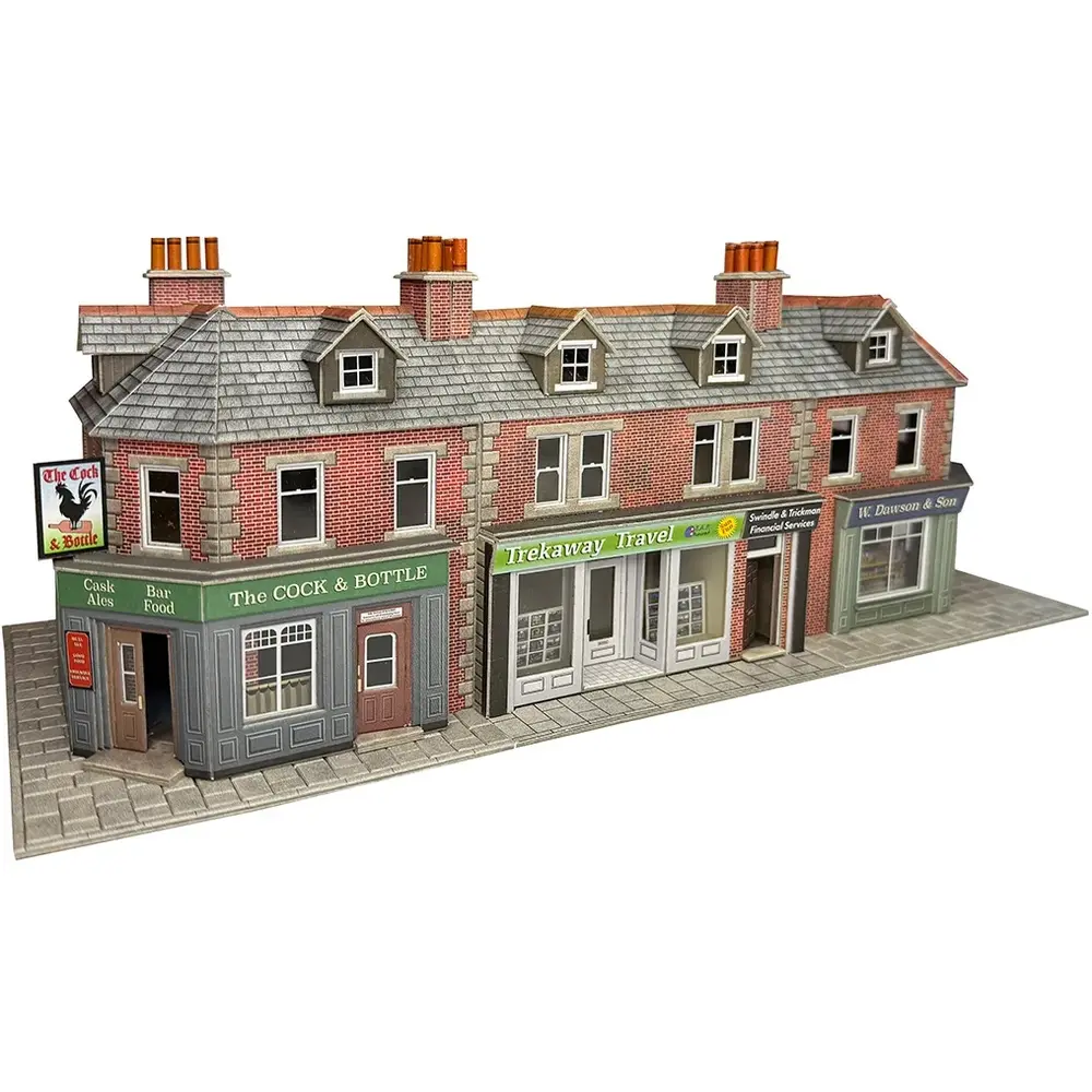 Boutique + Pub D'Angle - Brique - Metcalfe PO308 - HO 1/87  - 3