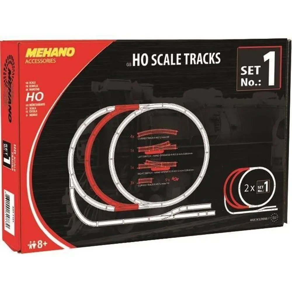 Coffret de voie N°1 - Mehano F101 - HO 1/87 - Code 100 - 2R - 2