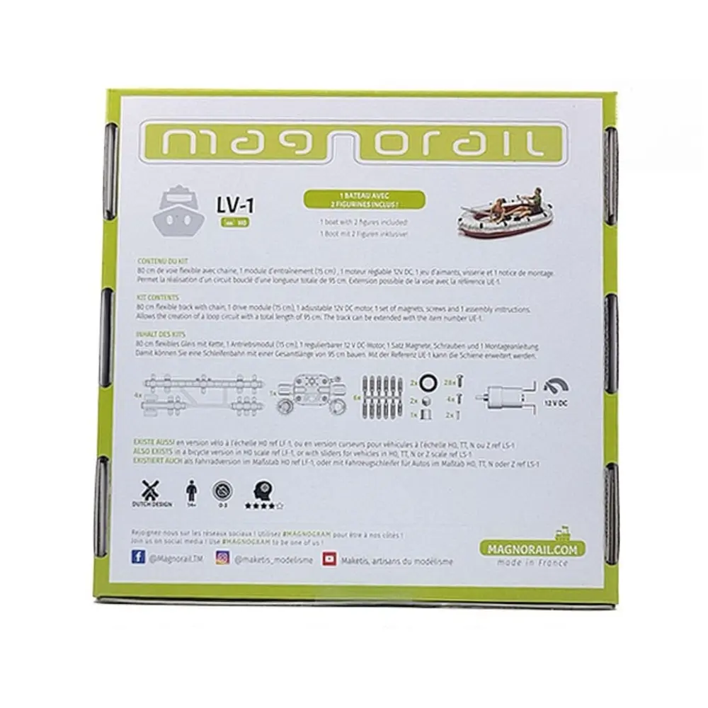 Set de démarrage - Magnorail LV-1 - HO 1/87 - 1 bateau + 2 figurines - 4