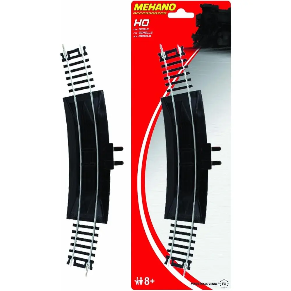 Rail courbe d'alimentation électrique 30°, 457.2 mm - Mehano F269 - HO 1/87 - Code 100 - 2