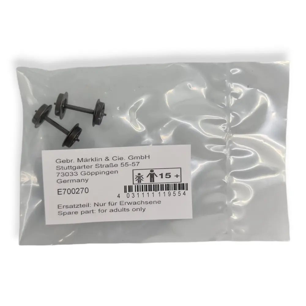 2 Essieux pour Wagon Märklin - MÄRKLIN E700270 - HO 1/87 - 10,40 mm - 3