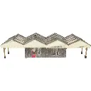 Bâtiment de quai d'île - Metcalfe PO322 - OO/HO - 2