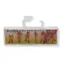 Lot de 6 personnages pompiers en tenue de protection - Merten 0212579 - HO 1/87 - 2