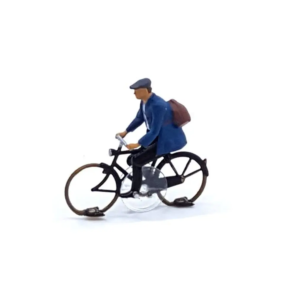 Cycliste ouvrier d'usine années 60 Magnorail KKj-1 - HO 1/87 - déjà assemblé - 2