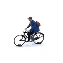 Cycliste ouvrier d'usine années 60 Magnorail KKj-1 - HO 1/87 - déjà assemblé - 2