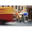 Chariot à hot-dogs de New York + deux figurines, prêt à l'emploi - Artitec 387.625 - HO 1/87 - 3