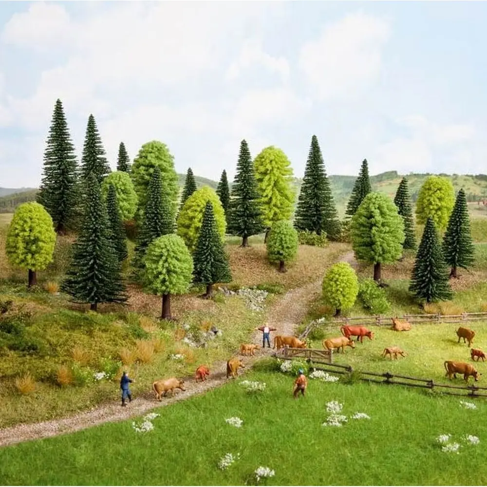 Pack de 25 arbres Mixtes Noch 32811 - N 1/160 - Z 1/220 - 35 à 90 mm - 2