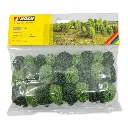 Pack de 25 arbres feuillus Noch 32801 - N 1/160 - Z 1/220 - 35 à 50 mm - 2