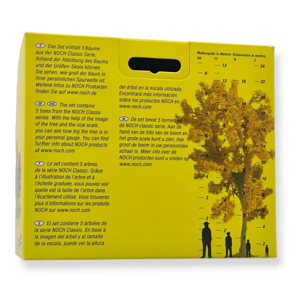 Pack de 5 arbres d'automne Noch 25625 - HO | TT | N | Z - hauteur 80-100 mm - 4
