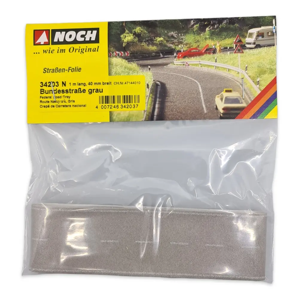 Feuille de route flexible gris clair Noch 34203 - N 1/160 - 1000 x 40 mm - 2