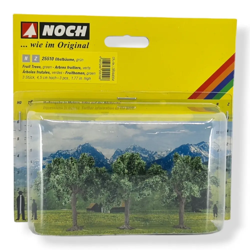 Pack de 3 arbres Noch 25510 - N 1/160 - Z 1/220 - Hauteur 45 mm - 3