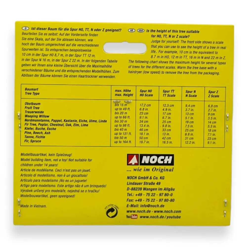 5 arbustes verts 3 à 4 cm de haut - NOCH 25410 - HO TT - 3