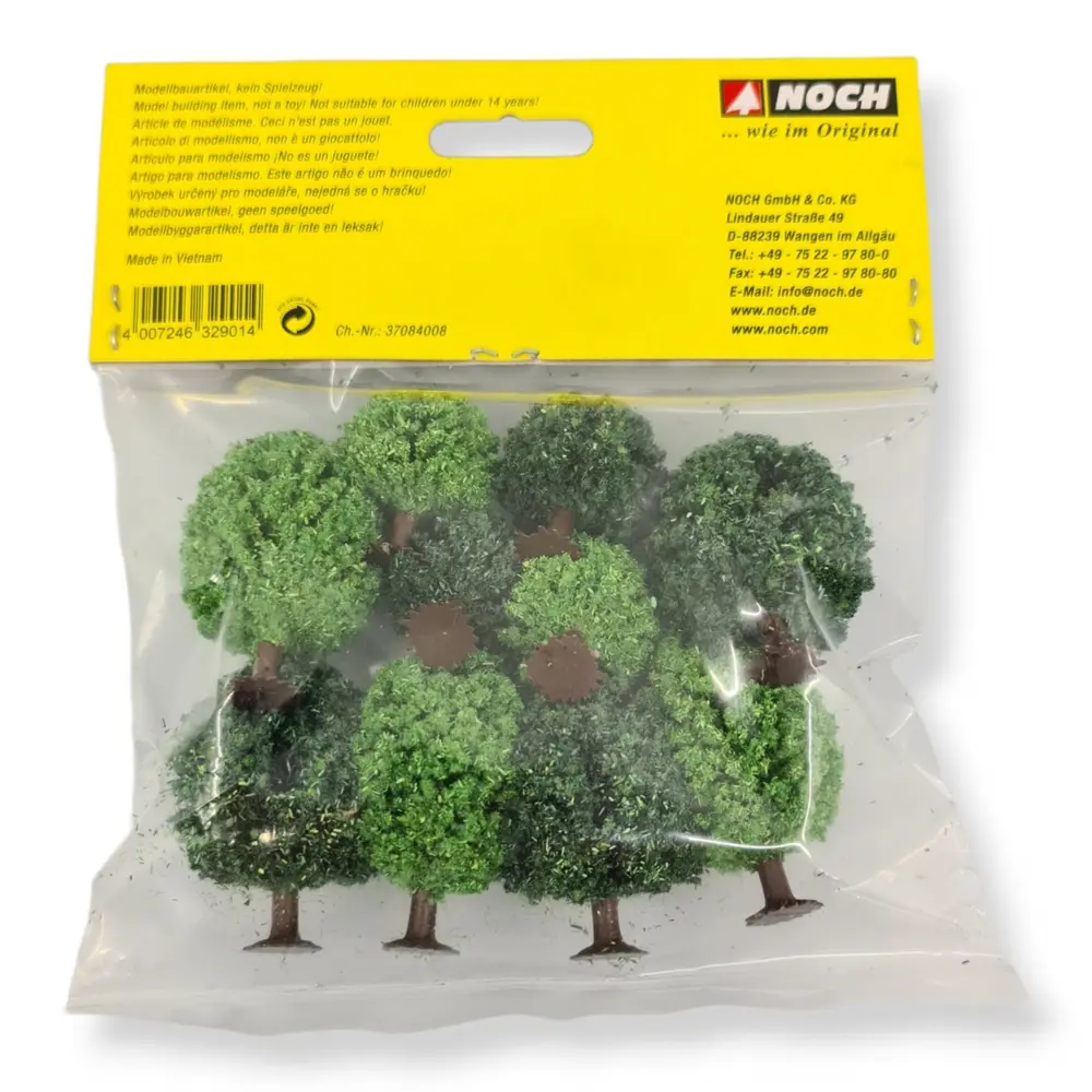 Pack de 10 arbres à feuilles 35 à 50 mm - Noch 32901 - N 1/160 & Z 1/220  - 3