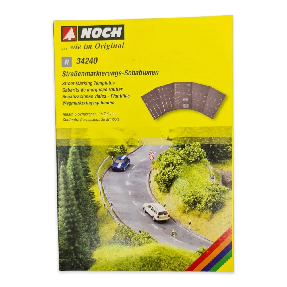 5 feuilles de marquages routier Noch 34240 - N 1/60 - 38 symboles - 2