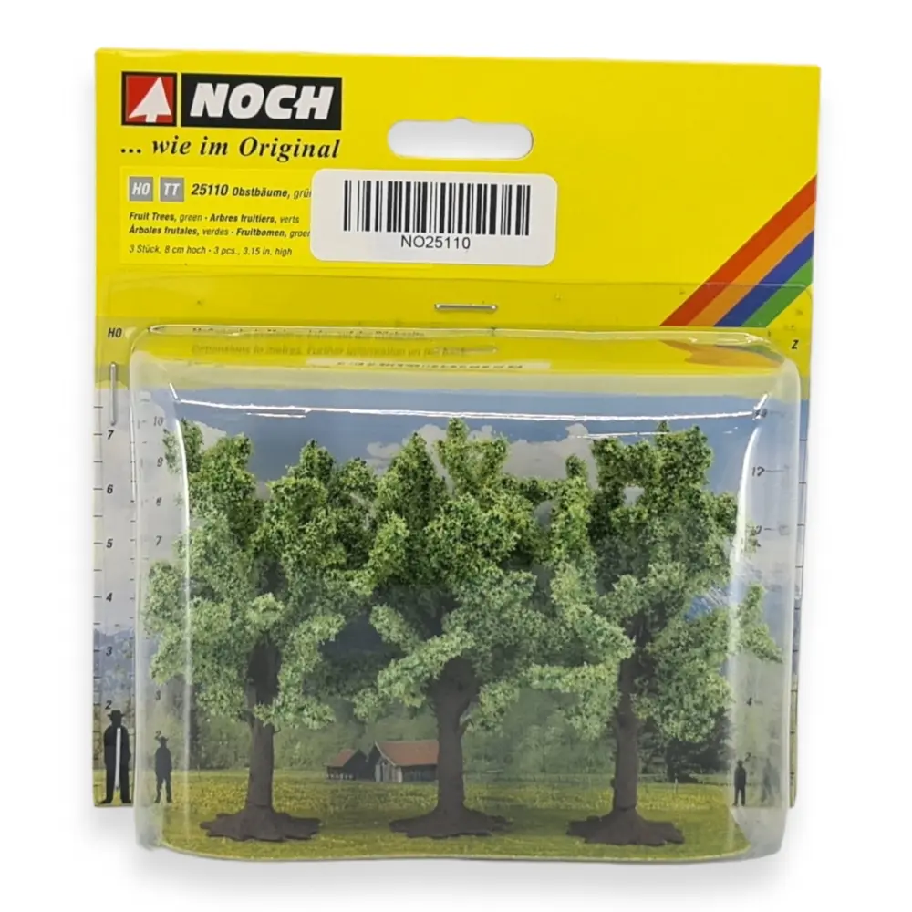 Pack de 3 arbres fruitiers Noch 25110 - HO | TT - hauteur 80 mm - 4
