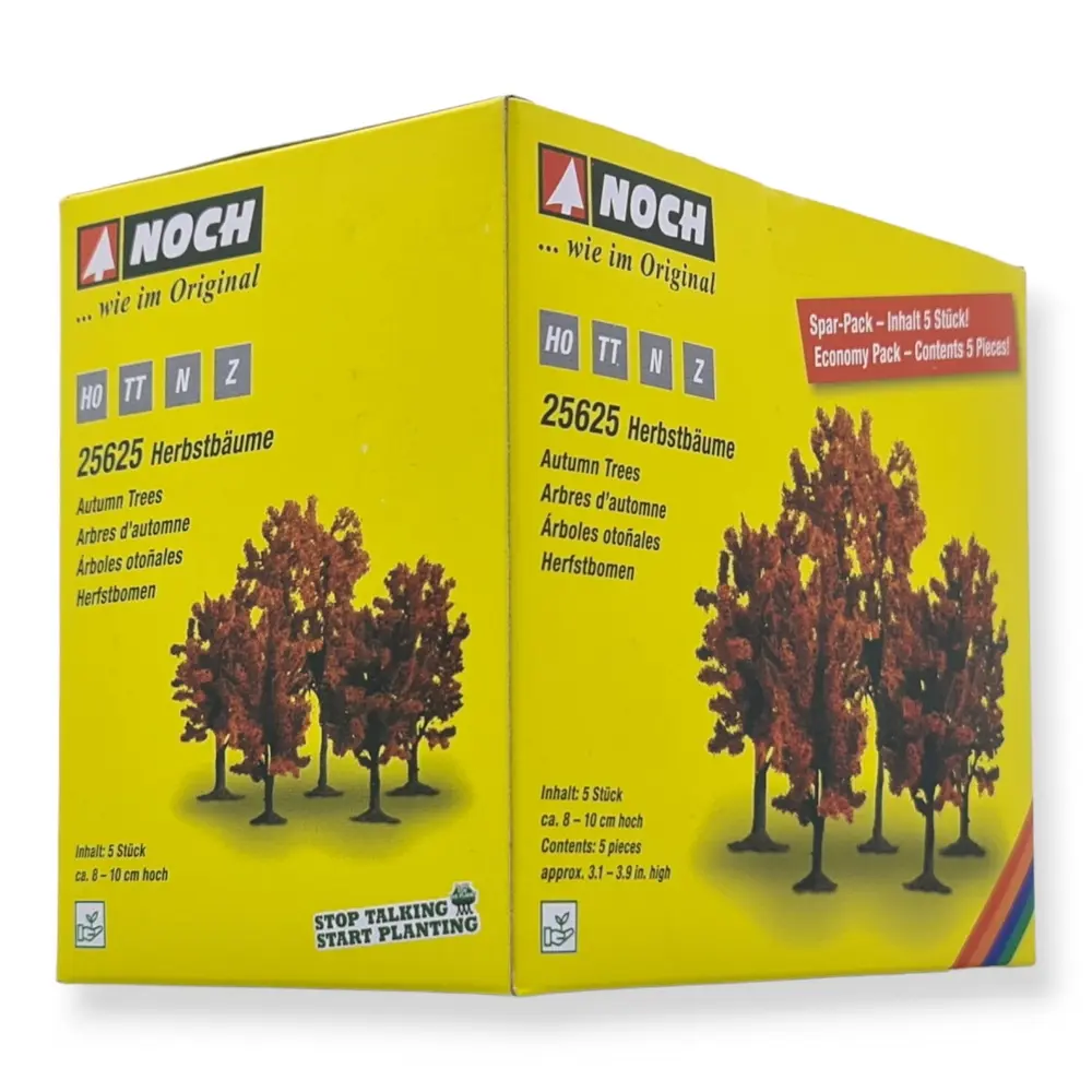 Pack de 5 arbres d'automne Noch 25625 - HO | TT | N | Z - hauteur 80-100 mm - 2
